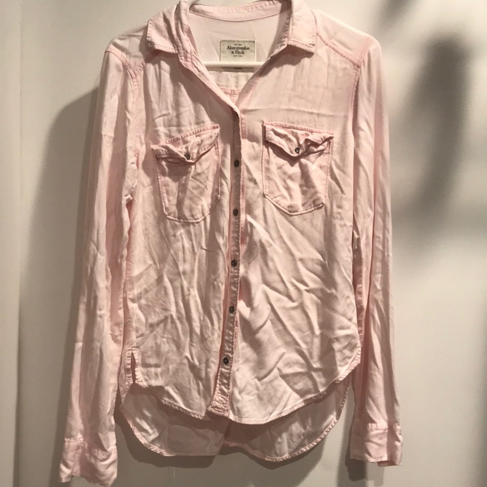 Pink Abercrombie & Fitch Oxford Shirt